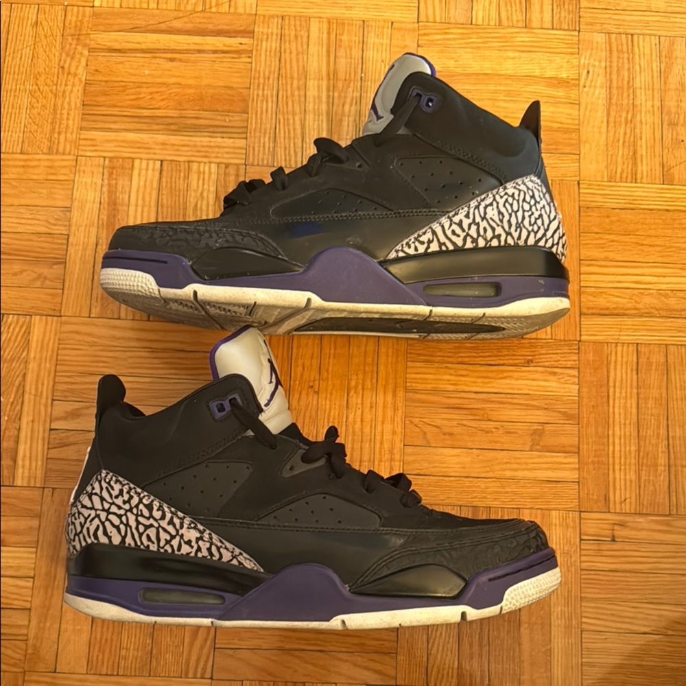 Kids Black and Purple Sneakers